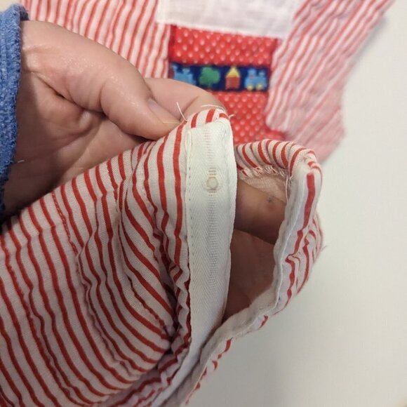 Vintage Baby Coverall Overalls Holiday Stocking Christmas Onsie - Picture 6 of 9